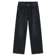 Men's Jeans New Korean Personality Straight Wide Leg Pants Fashion Autumn Winter Vintage Male Trousers voguable