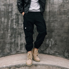 Voguable  2022 Hip Hop Casual Pockets Cotton Track Pants Male Harajuku Fashion Trousers Ribbons Harem Joggers Men Cargo Pants Streetwear voguable
