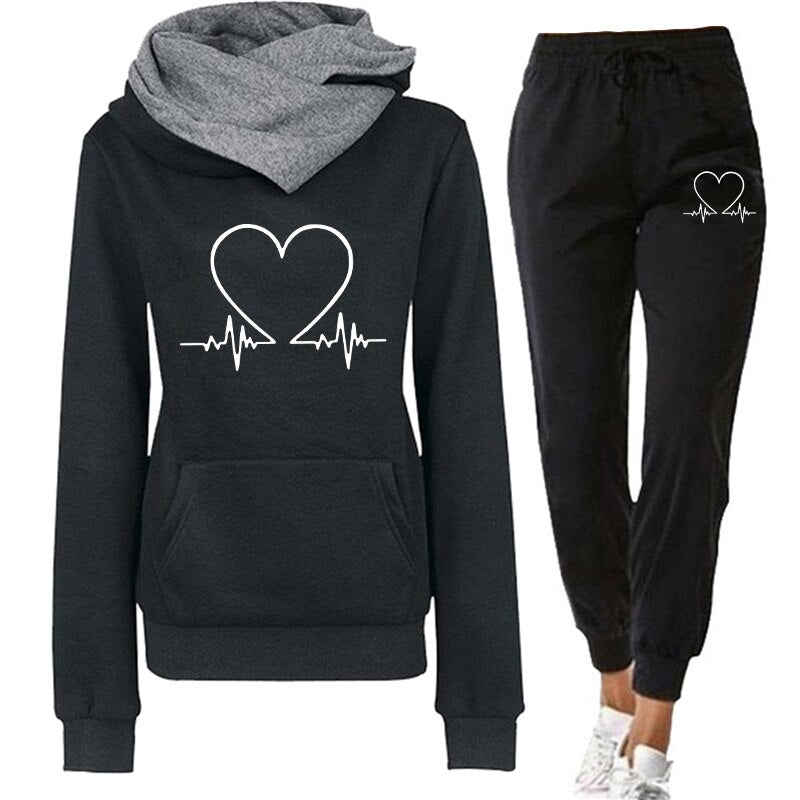 Woman Tracksuit Two Piece Set Winter Warm Hoodies+Pants Pullovers Sweatshirts Female Jogging Woman Clothing Sports Suit Outfits voguable