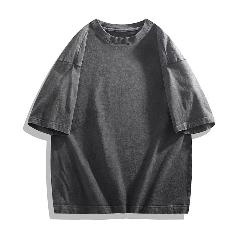 Solid Color Batik Acid Washed T-shirts Women Summer Oversized Tees Streetwear Female Short Sleeve Tshirt Clothes voguable