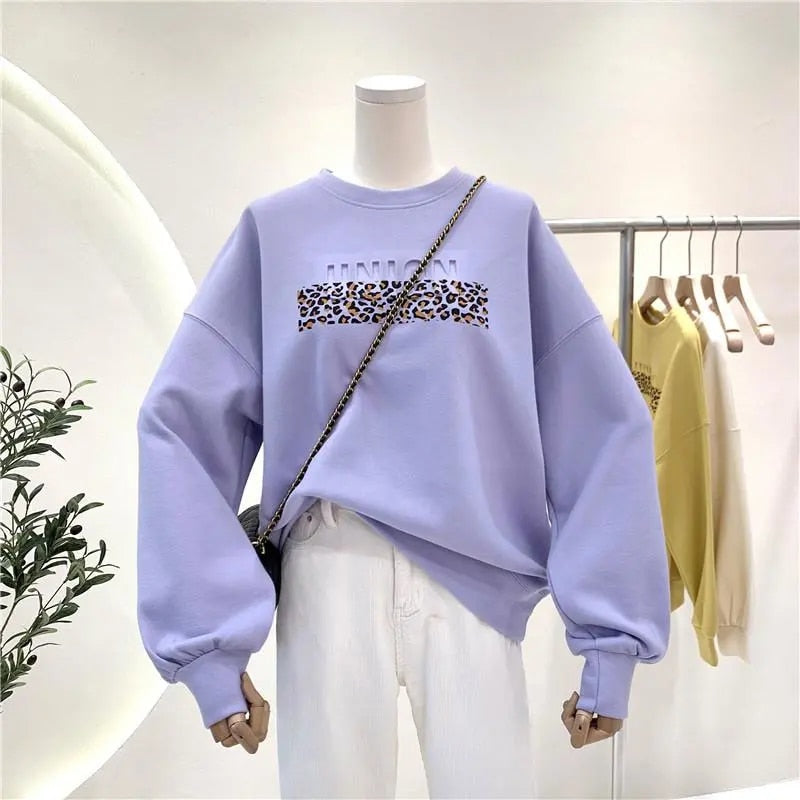 voguable Oversized Harajuku Hoodie 2022 Autumn Ladies Pullover Regular Sweatshirt Women Long Sleeve Pullover Tops Sweatshirt Women voguable
