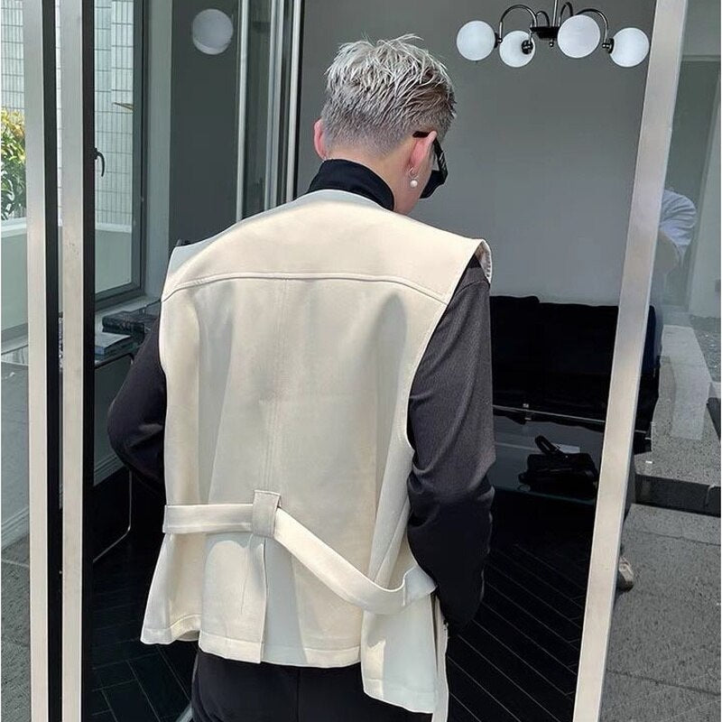 Vests Men Autumn Cargo European Sleeveless Outwear Tactical Military мужские жилеты Basic Gentleman All-match Classic Harajuku voguable