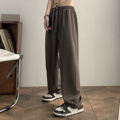 Men Casual Pants Retro Japanese Simply All-match Trouser Handsome Korean Streetwear Fashion Drawstring Teens Students Pantalones voguable