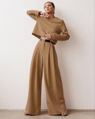Voguable Classic Wide Pants Floor-Length Pleated Loose Women Trousers Spring Wide Leg Pants Vintage Female Palazzo Pants 2022 voguable