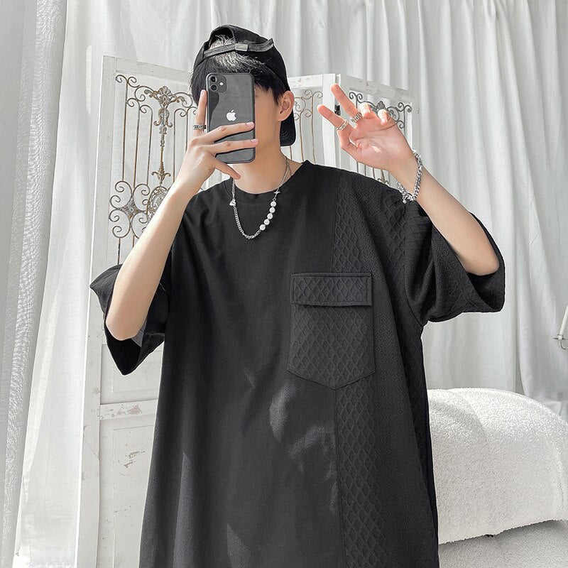 Summer Cotton Short Sleeve T-shirt Men Fashion Casual Oversized T Shirt Men Streetwear Hip Hop Loose Crew Neck Tshirt Men Tops voguable