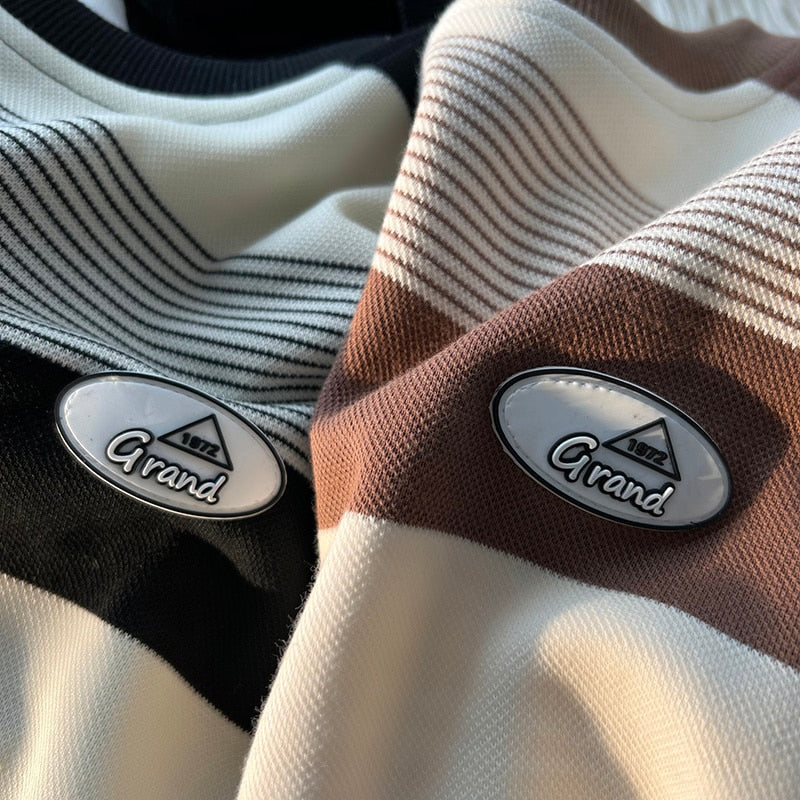Women Sweatshirt Stripe Oversized Spring Casual  Female Round Neck Hoodies Korean Style Fashion Unisex 5XL Pullovers voguable