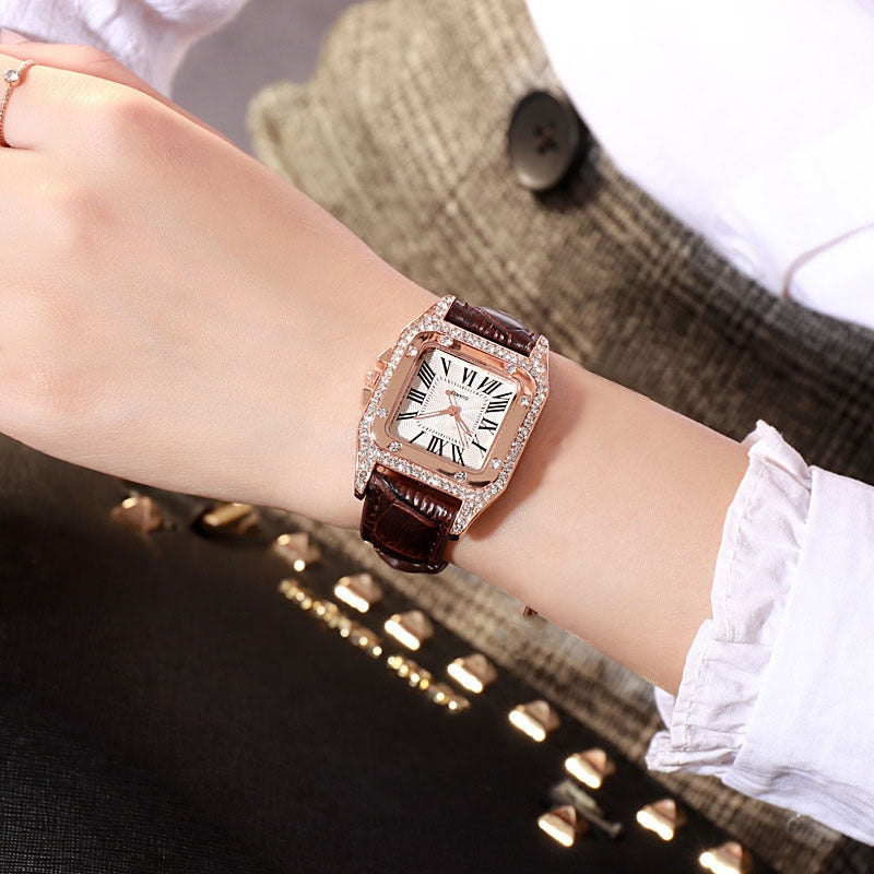 Voguable   2022 Women Watches Bracelet set Starry Sky Ladies Bracelet Watch Casual Leather Quartz Wristwatch Clock Relogio Feminino voguable