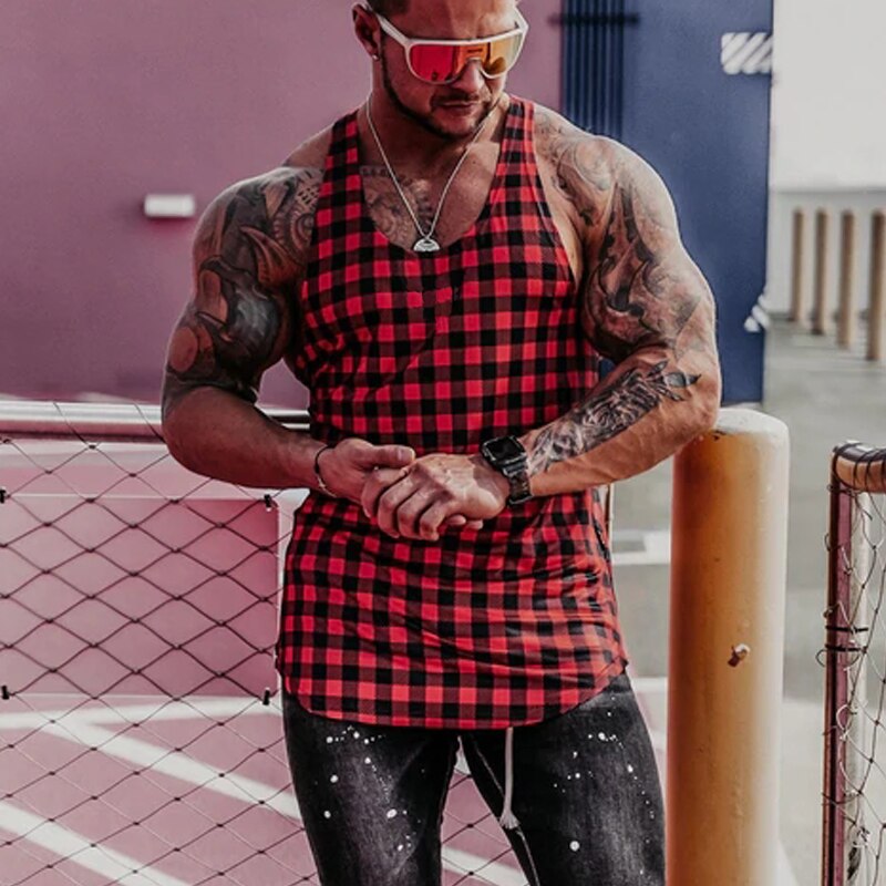 Voguable Men Tank Tops Hollow Out Sleeveless Shirts Summer Fashion Mens Clothing Slim Fit Gym Clothes Workout Vest Top Fashion 2022 voguable