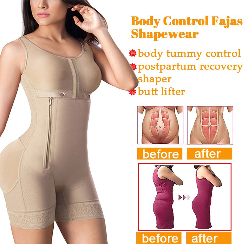 Fajas Body Shaper Women Slimming Butt Lifter Shapewear Plus Size Waist Trainer Corset Seamless Thigh Trimmer Intimatates voguable