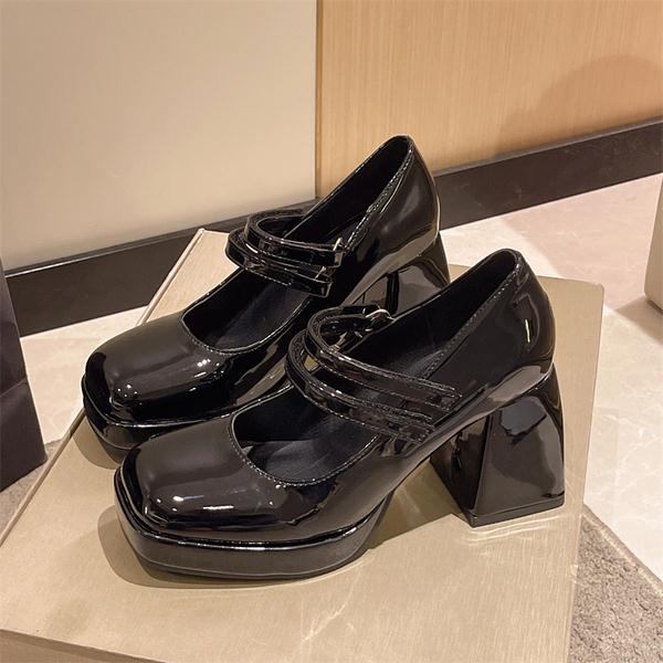 Block Heels For Women Pumps Sweet Sandals Ladies Basketball Platform Bridal Shoes Round Toe Chunky Brief Straps Beige African Re voguable