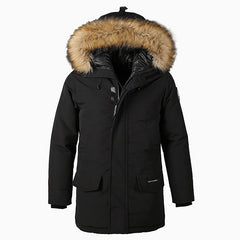 Winter Long Parkas Jacket Men Cotton Faux Fur Collar Detachable Hooded Thick Jackets Causal Waterproof Multi-pocket Coats Male voguable