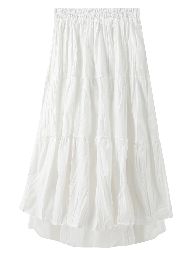 Boho Long Skirt for Women Skirts Harajuku Korean Style White Black Maxi Skirt for Teenagers High Waist Skirt School Skirts voguable
