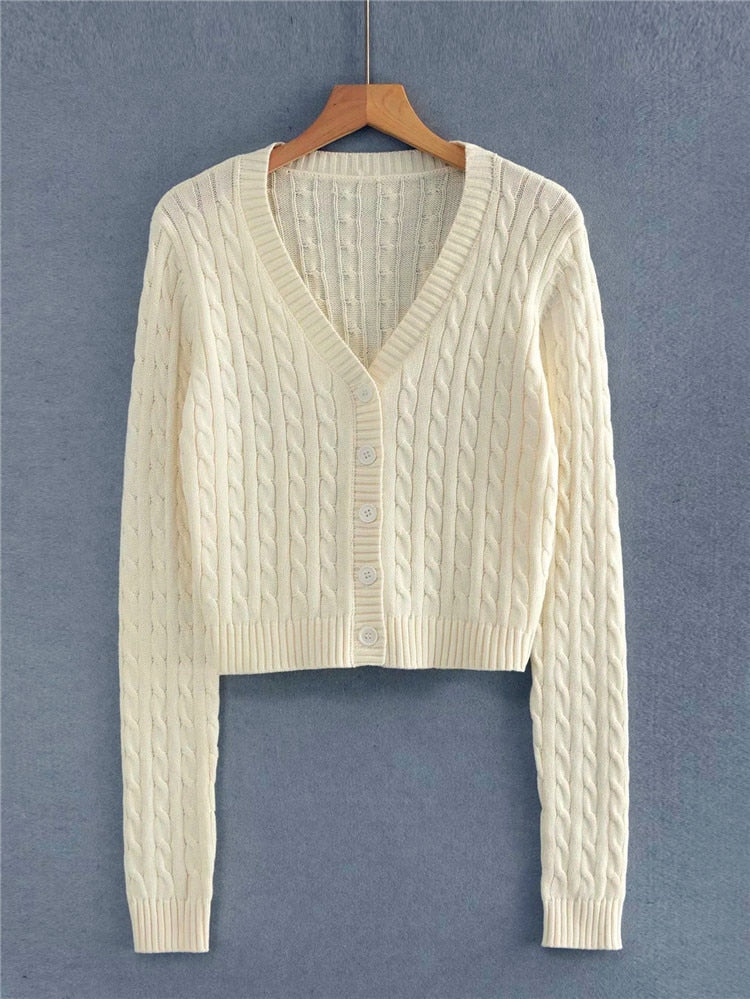 Voguable  Brandy Mandy Sweaters Women White Knit Sweater Autumn Winter V Neck Long Sleev Knitted Sweater Navy Pullover Brandy Girl Sweater voguable
