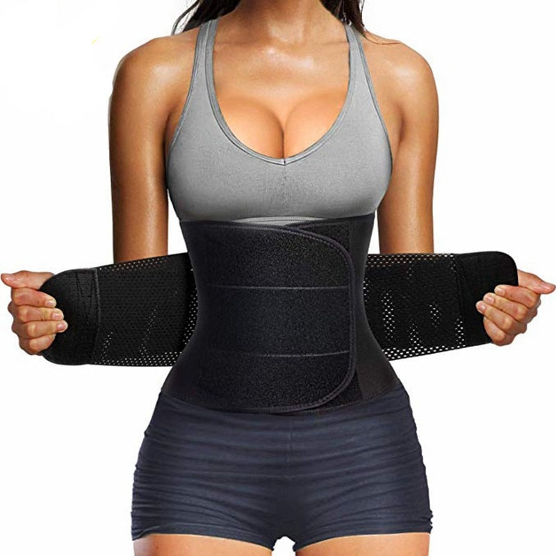 LAZAWG Women Waist Trainer Belt Tummy Control Waist Cincher Trimmer Sauna Sweat Workout Girdle Slim Belly Band Sport Girdle voguable