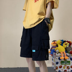 Casual Shorts Men Cargo Fashion Trendy Loose Summer Joggers Workout Knee-length Clothing All-match Handsome Wide Leg Harajuku voguable