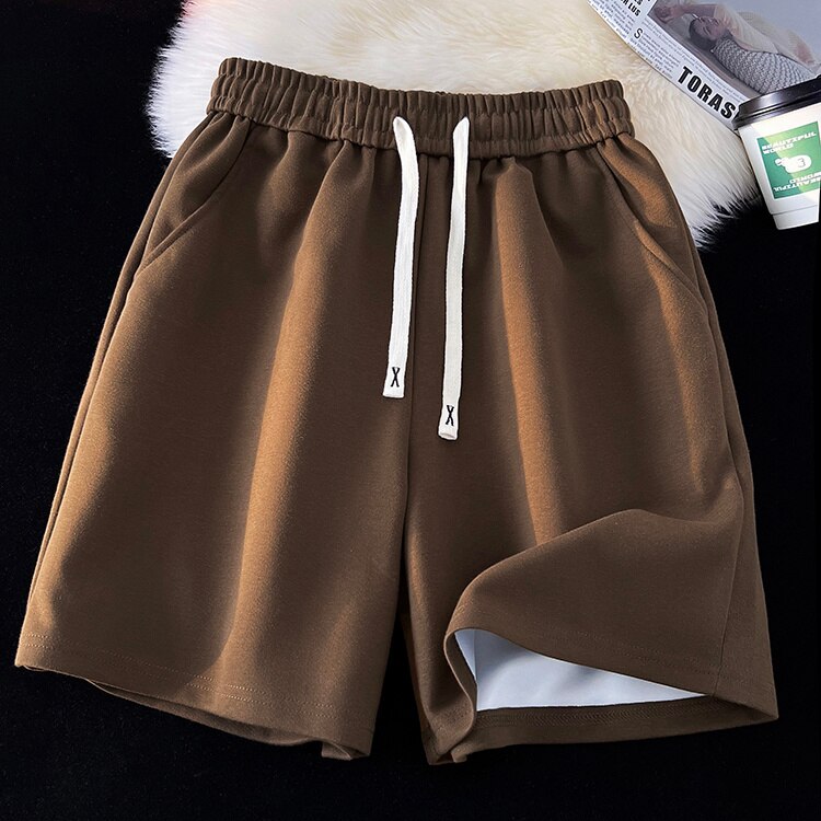 Summer New Basic Solid Casual Shorts Mens Womens Baggy Korean Trend Y2k Light Thin Short Pants Unisex Beach Trousers voguable