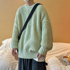 Winter Thick Sweater Men Warm Fashion 4 Colors Casual Knit Pullover Men Korean Loose Long Sleeve Sweater Mens Jumper Clothes voguable