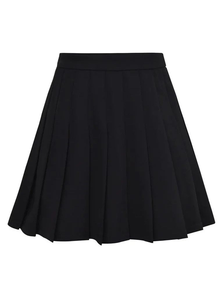 Three-piece Suit for Women Spring Matcha Green Knitted Vest Girly White Shirt Black Pleated Skirt College Style Suit Female voguable