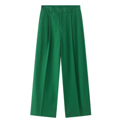 Spring Summer New Korean Men's Casual Pants Trendy Solid Color Loose Straight Wide Leg Trousers Pocket Tide 9A7922 voguable