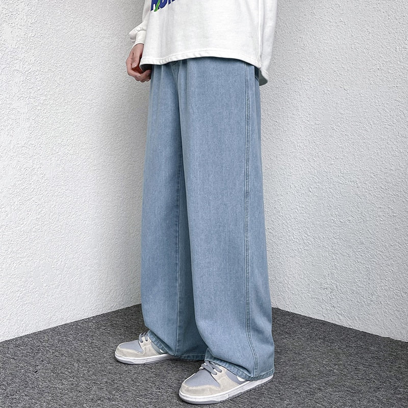 voguable Men's Jeans Pants Casual Vintage Baggy Clothing Straight Leg Trousers Korean Fashion Man Streetwear Pop Harajuku Oversize Pants voguable