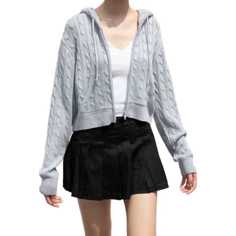 Voguable  Brandy Mandy Sweaters Women White Knit Sweater Autumn Winter V Neck Long Sleev Knitted Sweater Navy Pullover Brandy Girl Sweater voguable