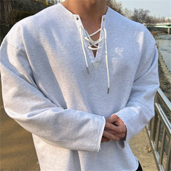 New Long Sleeve t shirt for Men Autumn Fashion Cotton Solid Color t-shirts Cozy Streetwear Men's t-shirt 3XL Baggy Korean Trendy voguable