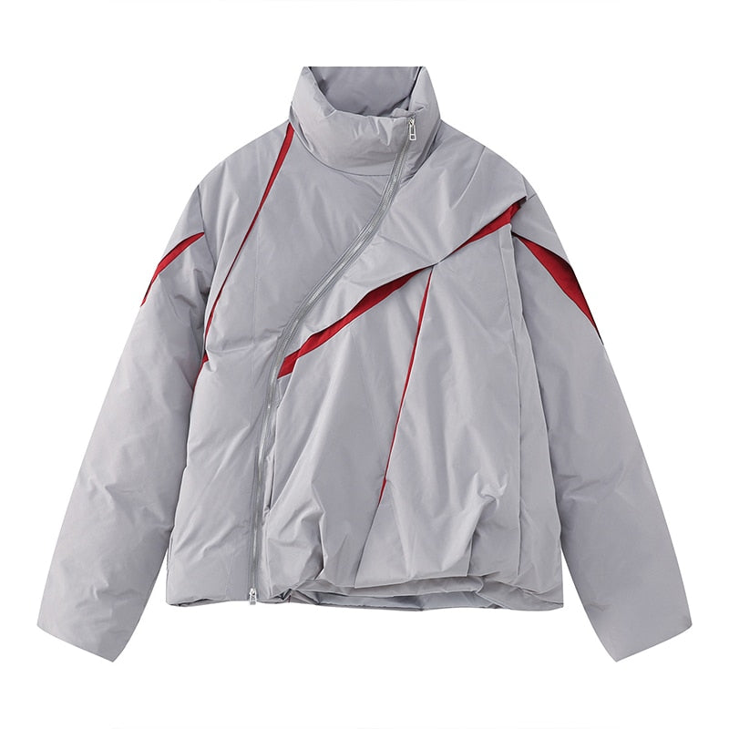 Men's Wear Winter New Korean Fashion Loose Personality Pleated Color Design Cotton Male Jacket Contrast Male Tops 9A6096 voguable