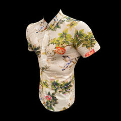 Voguable Men's shirt Summer Man Stylish Button Blouse Masculina Fashion Striped Hawaiian Men Shirts Short Sleeve turn-down Collar Shirt voguable