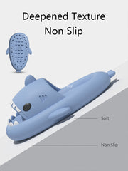 Voguable  2022 Spring Summer New Upgraded Shark Slippers Women Indoor Outdoor Bathroom Sandals 4cm Thick Sole Men's Beach Shoes voguable