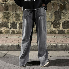 voguable Men's Jeans Pants Casual Vintage Baggy Clothing Straight Leg Trousers Korean Fashion Man Streetwear Pop Harajuku Oversize Pants voguable