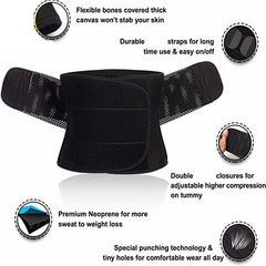 LAZAWG Women Waist Trainer Belt Tummy Control Waist Cincher Trimmer Sauna Sweat Workout Girdle Slim Belly Band Sport Girdle voguable