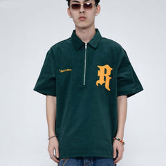 Voguable Men T-shirt Corduroy Turn-down Collar Cotton Polo Tops Harajuku Streetwear Casual 2022 Summer Short Sleeve Oversized Men's Shirt voguable