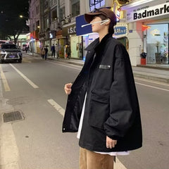 Cargo Jackets Men Retro Japanese Stylish Zip Up Clothing Teens Design Military Personal Streetwear Fashion Chaquetas Casual Chic voguable