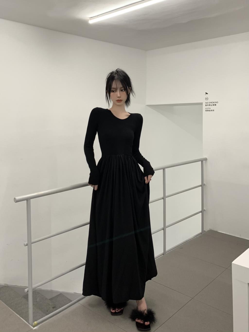 Autumn  New Women Long A Line Big Swing Dress Winter Elegant Casual Long Sleeve Boho Vintage Dresses Female Clothing voguable