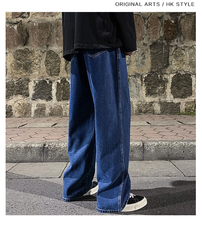voguable Men's Jeans Pants Casual Vintage Baggy Clothing Straight Leg Trousers Korean Fashion Man Streetwear Pop Harajuku Oversize Pants voguable