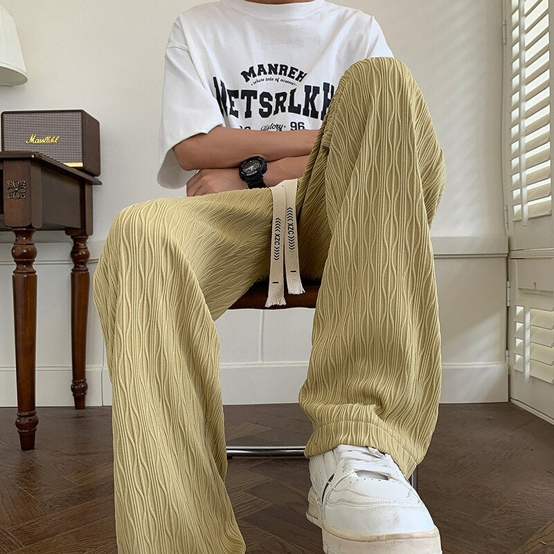 Summer New Casual Pants Men Loose Large Size High Elastic Floor Dragging Pants Male Fashion Street Y2k Trousers M-5x voguable