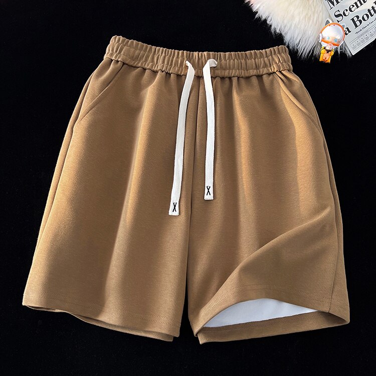 Summer New Basic Solid Casual Shorts Mens Womens Baggy Korean Trend Y2k Light Thin Short Pants Unisex Beach Trousers voguable