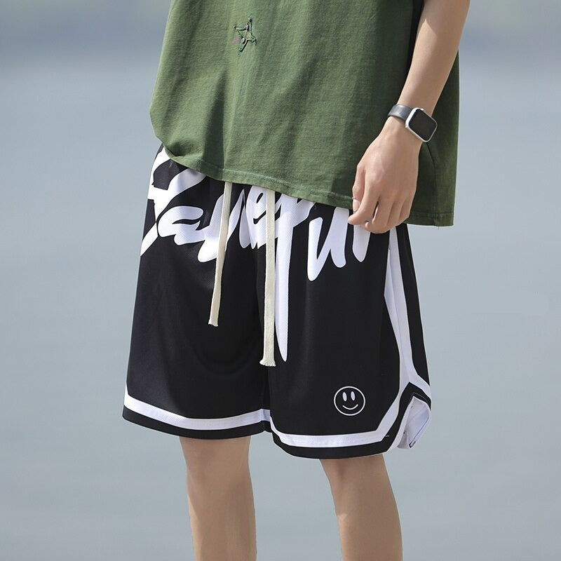 Summer Fashion Casual Bottoms Basketball Shorts Men Light Breathable Plus Size Shorts Casual Elastic Waist Sports Short Pants voguable