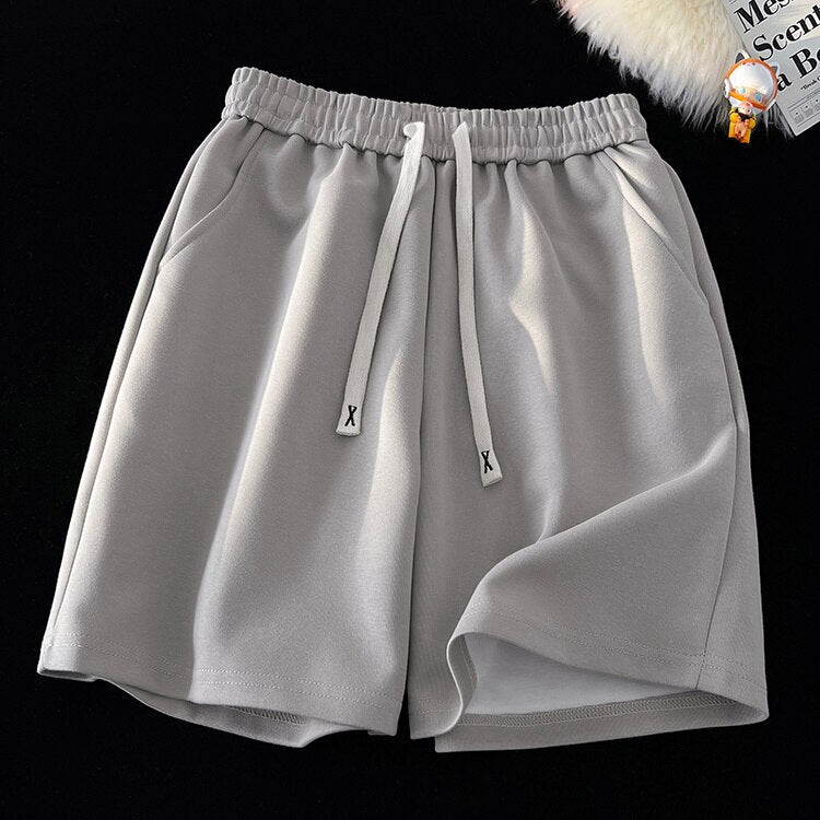 Summer New Basic Solid Casual Shorts Mens Womens Baggy Korean Trend Y2k Light Thin Short Pants Unisex Beach Trousers voguable