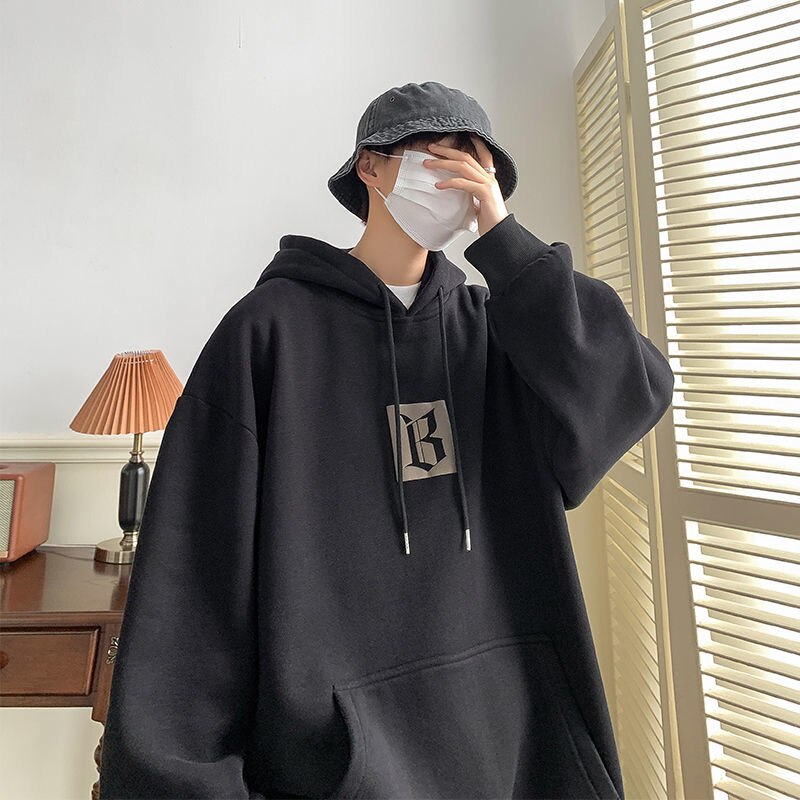 Streetwear Y2K Men Hoodies Letter Printed Oversized Casual Hooded Sweatshirts Autumn Winter Male Fashion Unisex Pullovers voguable