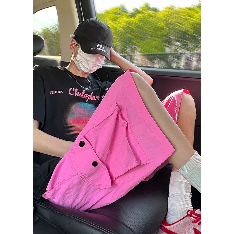 100% Nylon Fabric Workwear Shorts for Men Baggy Outdoor Quick Drying Short Pants Oversized American Safari Short Man voguable