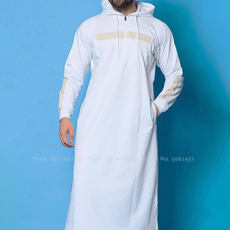 Voguable  Men Jubba Thobe Islamic Clothing Arab Robes Kaftan Muslim Dress Saudi Arabia Abaya Blouse Kurta Fashion Hoodies Arabic Clothes voguable