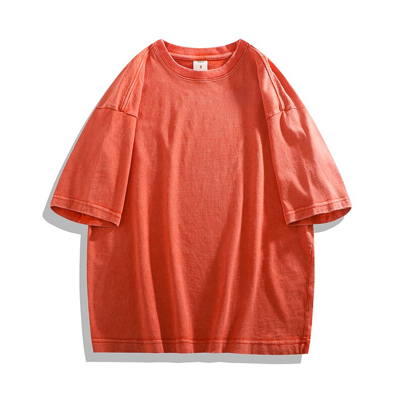 Solid Color Batik Acid Washed T-shirts Women Summer Oversized Tees Streetwear Female Short Sleeve Tshirt Clothes voguable