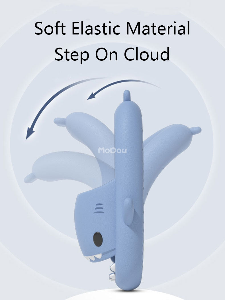 Voguable  2022 Spring Summer New Upgraded Shark Slippers Women Indoor Outdoor Bathroom Sandals 4cm Thick Sole Men's Beach Shoes voguable