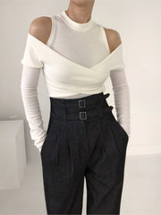 New Fashion Spring Autumn Hollow Out Long Sleeve Tops Woman Casual Basic Solid T-Shirt Korean Chic Bottoming voguable