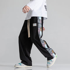 MRGB Men's Trend Oversized Straight Pants Spring Fashion Pattern Print Casual Man Wide Leg Pants Streetwear Men Trousers voguable