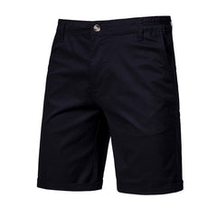 Voguable 2022 New Summer 100% Cotton Solid Shorts Men High Quality Casual Business Social Elastic Waist Men Shorts 10 Colors Beach Shorts voguable