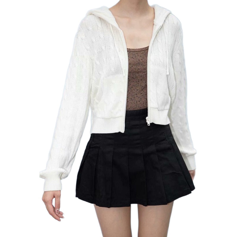 Voguable  Brandy Mandy Sweaters Women White Knit Sweater Autumn Winter V Neck Long Sleev Knitted Sweater Navy Pullover Brandy Girl Sweater voguable