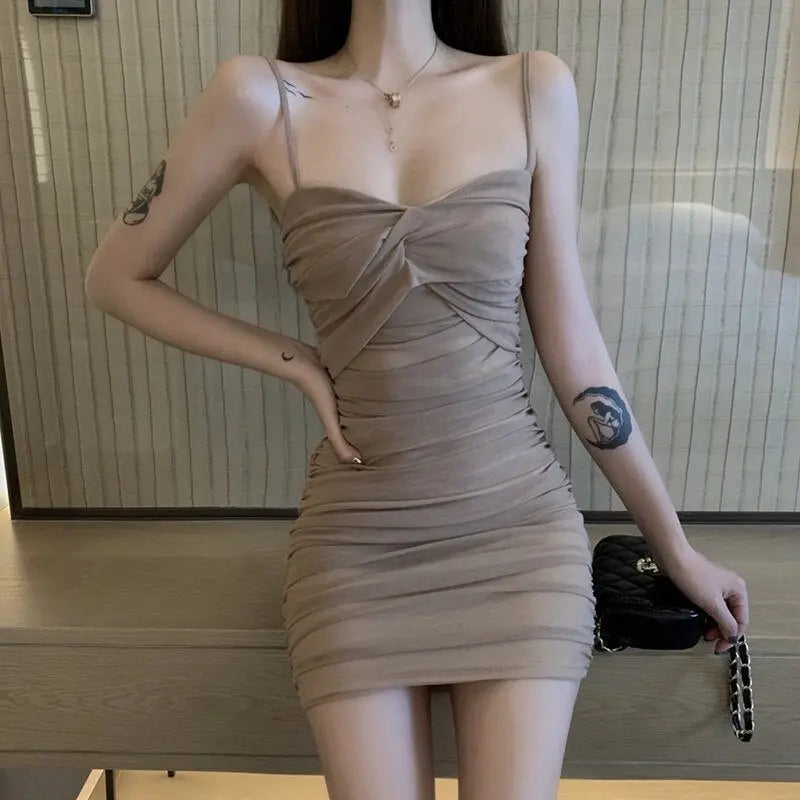 Summer New Evening Sexy Slim Fit Slimming Slip Tight Graceful Tube Top Sheath Dress voguable