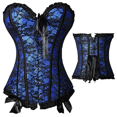 Plus Size Sexy Bustier Corset Top Gothic Lace Up Overbust Corselet Steampunk Body Shapewear Women Slimming Corset Satin Bone 6XL voguable